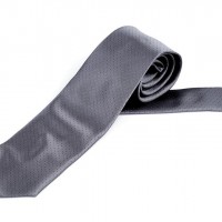 Saténová kravata, 1ks, šedá